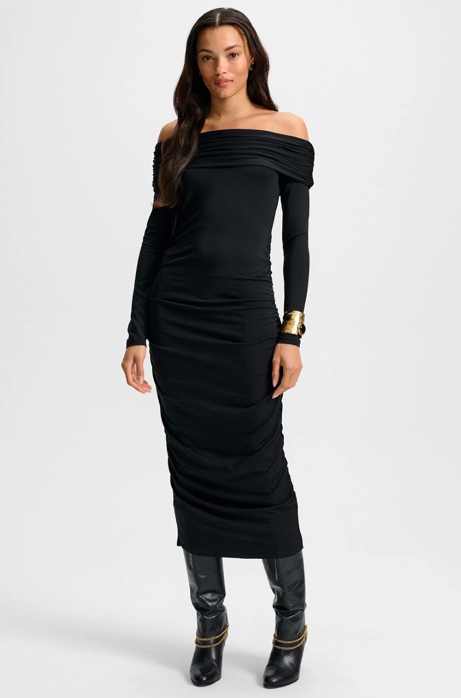 New Veronica Beard Tinette Midi Dress Black Size Xs